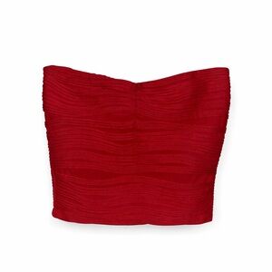 Wet Seal Red Strapless Crop Top